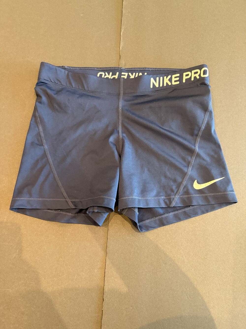 Nike Pro Dri-FIT Women's Athletic Compression Shorts Navy Blue